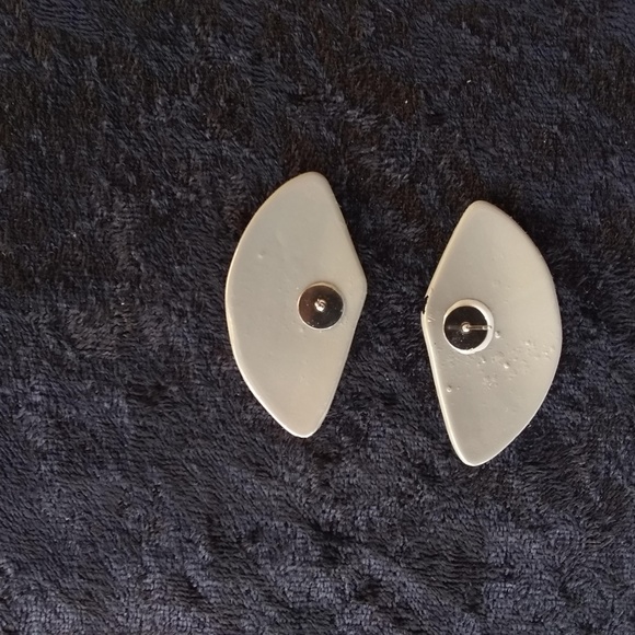 Vintage Karla Jordan - Blue/Silver Glass Earrings - Picture 4 of 4